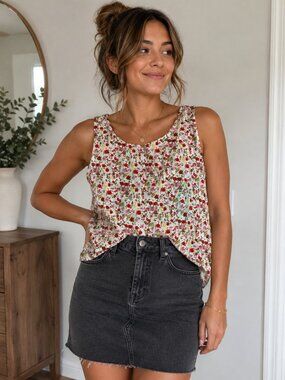 🌸 VERO MODA Floral Tank — Size Small 🌸